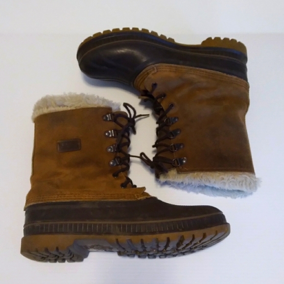 Sorel Other - Sorel Lined Leather Winter Boots Sz 9